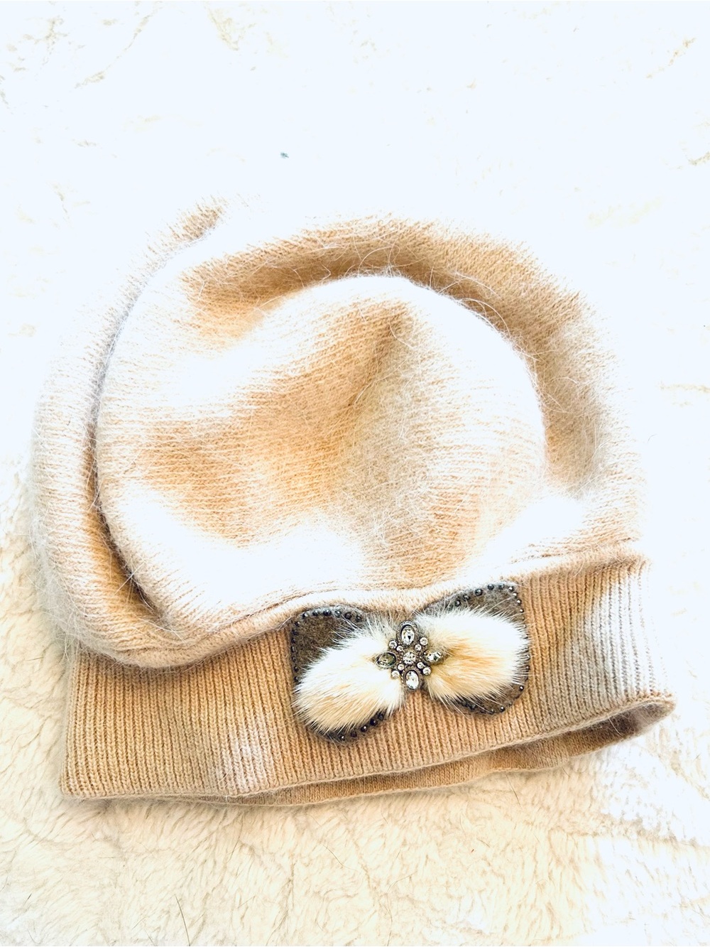 NWOT Winter French Beret for Women 100% Angora Wool Classic Beret Beanie